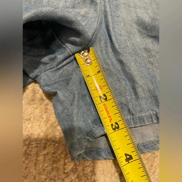 Francescas Blue Rain Shorts Floral Embroidered Pull On Elastic Waist Medium EUC - Picture 9 of 11